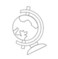 Illustration of a globe in Mini Adventures Preschool & Daycare, Warrensburg