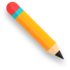 Colorful pencil used in Mini Adventures play-based learning.