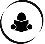 Logo for after school care program in Warrensburg, MO featuring a person reading