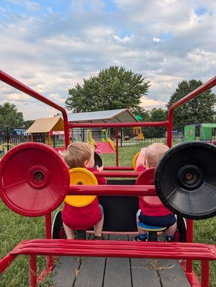 Students enjoying recess-style play at Mini Adventures Preschool in Warrensburg, MO.
